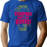 Vampires Don'T Do Dishes - Funny Goth Vampire Quote T-Shirt for Men & Women, T-Shirts Graphic Tee - Blue
