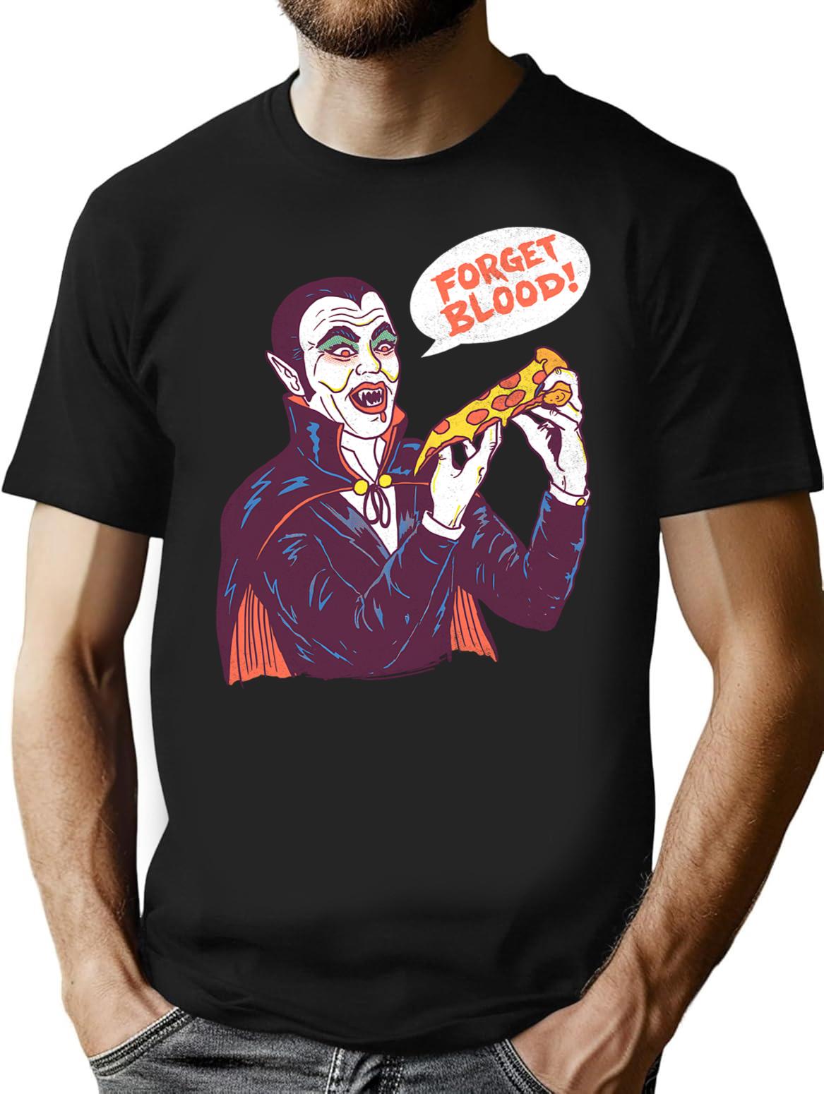 Vampizza T-Shirt for Men & Women, T-Shirts Graphic Tee - Black