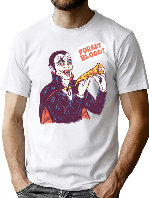 Vampizza T-Shirt for Men & Women, T-Shirts Graphic Tee - White