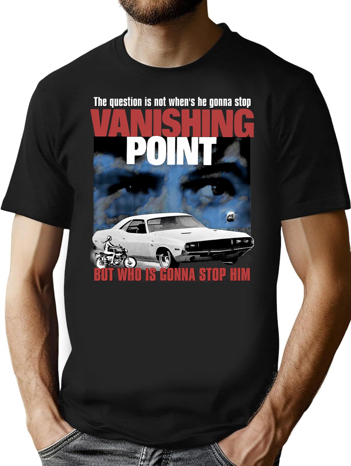 Vanishing Point T-Shirt for Men & Women, T-Shirts Graphic Tee - Black