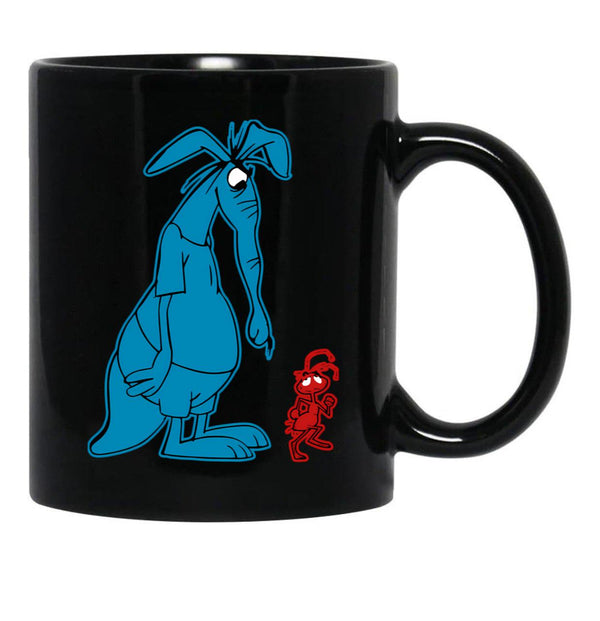 Vatadi Ant and Aardvark Black Coffee Mug, Gift Coffee Mug - Black
