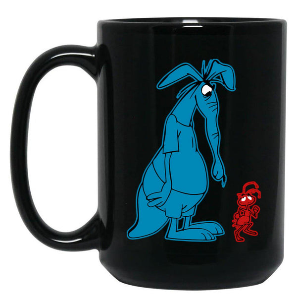 Vatadi Ant and Aardvark Black Coffee Mug, Gift Coffee Mug - Black