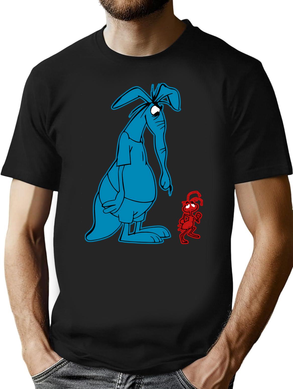 Vatadi Ant and Aardvark Premium Heavyweight Cotton T-Shirt - Black