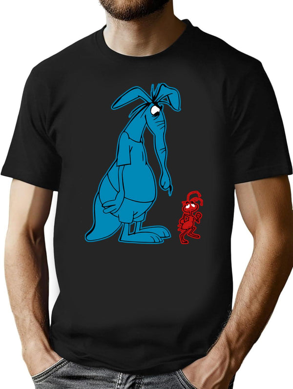 Vatadi Ant and Aardvark Premium Heavyweight Cotton T-Shirt - Black