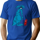 Vatadi Ant and Aardvark Premium Heavyweight Cotton T-Shirt - Blue