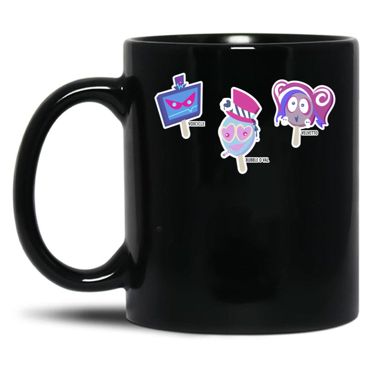 Vees Vox Valentino Velvet Hazbin Hotel - Popsicle Classic Black Coffee Mug, Gift Coffee Mug