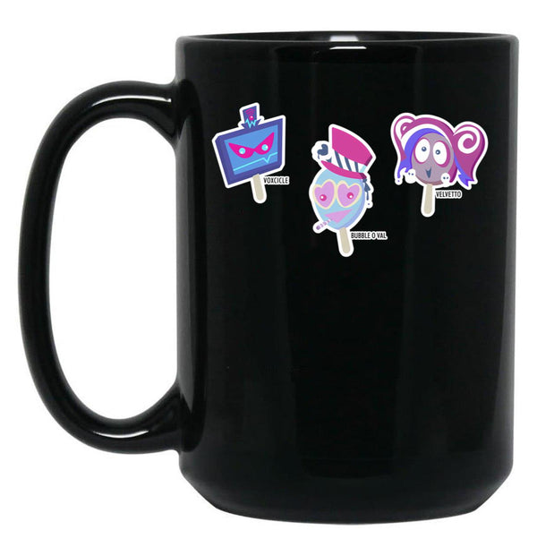 Vees Vox Valentino Velvet Hazbin Hotel - Popsicle Classic Black Coffee Mug, Gift Coffee Mug - Black