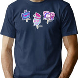 Vees Vox Valentino Velvet Hazbin Hotel - Popsicle Classic Premium Heavyweight Cotton T-Shirt - Navy