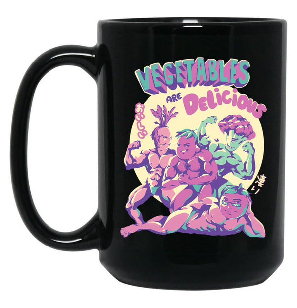 Vegetables Are Delicious Black Coffee Mug, Gift Coffee Mug - Black