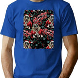 Very Merry Artmas Terrifier 3 T-Shirt for Men & Women, T-Shirts Graphic Tee - Blue