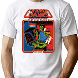 Video Games Rot Your Brains T-Shirt for Men & Women, T-Shirts Graphic Tee - White