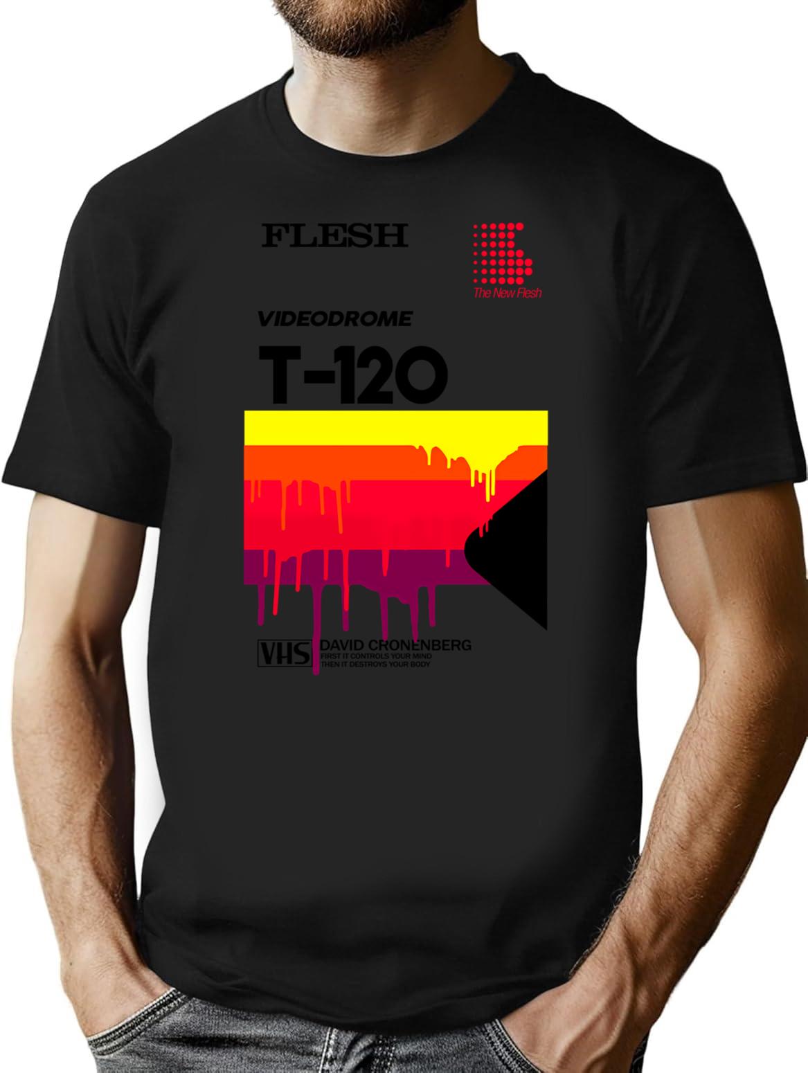 Videodrome T-Shirt for Men & Women, T-Shirts Graphic Tee - Black