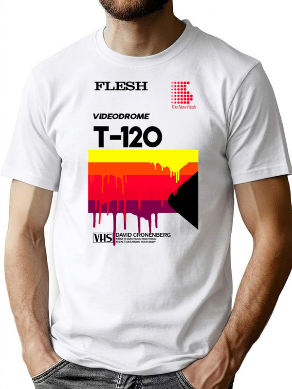 Videodrome T-Shirt for Men & Women, T-Shirts Graphic Tee - White