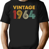 Vintage 1964 58Th Birthday Gift Men Women 58 Years Old T-Shirt for Men & Women, T-Shirts Graphic Tee - Black