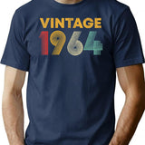 Vintage 1964 58Th Birthday Gift Men Women 58 Years Old T-Shirt for Men & Women, T-Shirts Graphic Tee - Navy