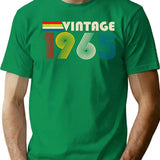 Vintage 1965 60Th Birthday Gift Distressed Design Funny (2) T-Shirt for Men & Women, T-Shirts Graphic Tee - Green