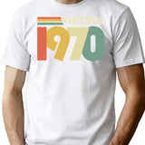 Vintage 1970 54Th Birthday Gift V2 T-Shirt for Men & Women, T-Shirts Graphic Tee - White