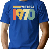 Vintage 1970 54Th Birthday Gift V2 T-Shirt for Men & Women, T-Shirts Graphic Tee - Blue