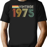 Vintage 1975 50Th Birthday Gift (Distressed Design) T-Shirt for Men & Women, T-Shirts Graphic Tee - Black