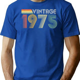Vintage 1975 50Th Birthday Gift (Distressed Design) T-Shirt for Men & Women, T-Shirts Graphic Tee - Blue