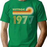 Vintage 1977 T-Shirt for Men & Women, T-Shirts Graphic Tee - Green