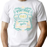 Vintage 1983 Limited Edition Original Parts 39Th Birthday Classic T-Shirt for Men & Women, T-Shirts Graphic Tee - White