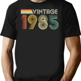Vintage 1985 40Th Birthday Gift (Distressed Design) T-Shirt for Men & Women, T-Shirts Graphic Tee - Black