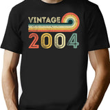 Vintage 2004 18Th Birthday - Born In 2004 T-Shirt for Men & Women, T-Shirts Graphic Tee - Black