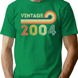 Vintage 2004 18Th Birthday - Born In 2004 T-Shirt for Men & Women, T-Shirts Graphic Tee - Green