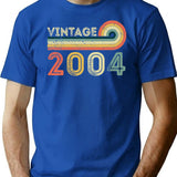 Vintage 2004 18Th Birthday - Born In 2004 T-Shirt for Men & Women, T-Shirts Graphic Tee - Blue
