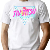 Vintage 80'S Retro Jiu Jitsu - Brazilian Jiu Jitsu T-Shirt for Men & Women, T-Shirts Graphic Tee - White