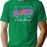 Vintage 80'S Retro Jiu Jitsu - Brazilian Jiu Jitsu T-Shirt for Men & Women, T-Shirts Graphic Tee - Green