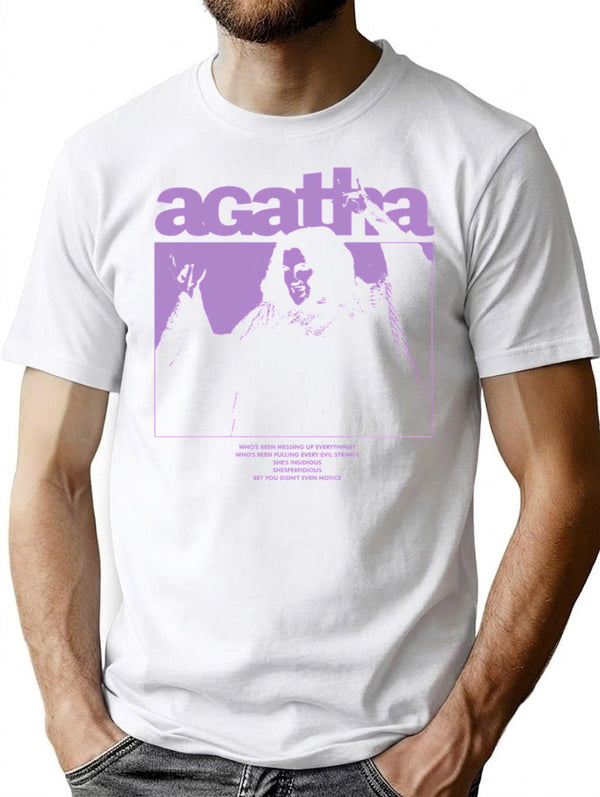 Vintage Agatha All Along T-Shirt for Men & Women, T-Shirts Graphic Tee - White