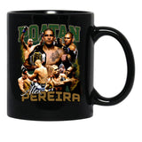 Vintage Alex Pereira Retro 90S Boxer Bootleg Graphic Style Black Coffee Mug, Gift Coffee Mug - Black