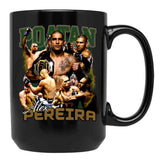 Vintage Alex Pereira Retro 90S Boxer Bootleg Graphic Style Black Coffee Mug, Gift Coffee Mug