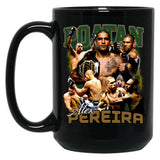 Vintage Alex Pereira Retro 90S Boxer Bootleg Graphic Style Black Coffee Mug, Gift Coffee Mug