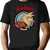 Vintage Angry Beavers T-Shirt for Men & Women, T-Shirts Graphic Tee - Black