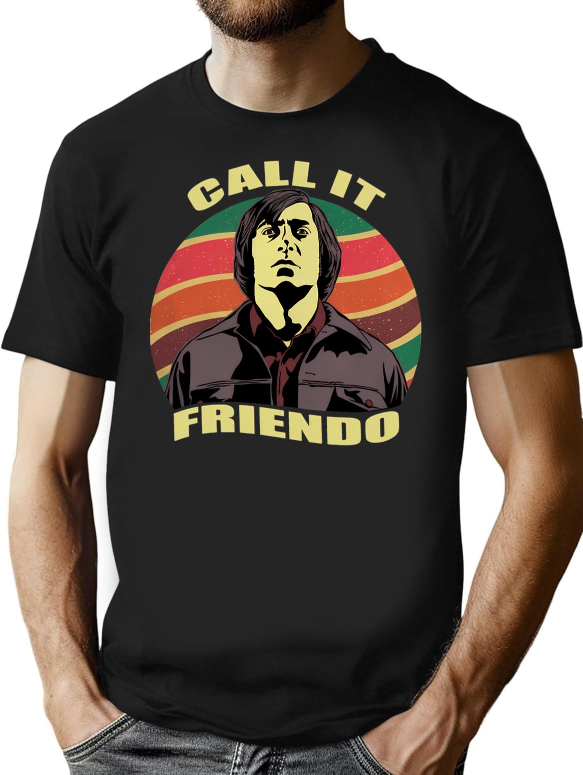 Vintage Anton Chigurh Call It Friendo B Shirts For Mom T Shirt Yarn Gift Pattern Dad Shirt T Shirt Bundle T-Shirt for Men & Women, T-Shirts Graphic Tee - Black