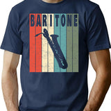 Vintage Baritone Saxophone T-Shirt for Men & Women, T-Shirts Graphic Tee - Navy