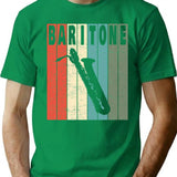 Vintage Baritone Saxophone T-Shirt for Men & Women, T-Shirts Graphic Tee - Green