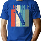 Vintage Baritone Saxophone T-Shirt for Men & Women, T-Shirts Graphic Tee - Blue