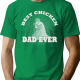 Vintage Best Chicken Dad Ever T-Shirt for Men & Women, T-Shirts Graphic Tee - Green