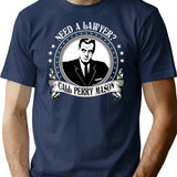 Vintage Black White Detective Portrait T-Shirt for Men & Women, T-Shirts Graphic Tee - Navy