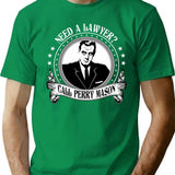 Vintage Black White Detective Portrait T-Shirt for Men & Women, T-Shirts Graphic Tee - Green