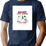 Vintage Bohner Family Reunion Pitch A Tent T-Shirt for Men & Women, T-Shirts Graphic Tee - Navy