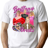 Vintage Brittany Broski T-Shirt for Men & Women, T-Shirts Graphic Tee - White