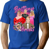 Vintage Brittany Broski T-Shirt for Men & Women, T-Shirts Graphic Tee - Blue