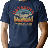 Vintage Catalina Wine Mixer T-Shirt for Men & Women, T-Shirts Graphic Tee - Navy