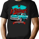 Vintage Classic Car Old Forever T-Shirt for Men & Women, T-Shirts Graphic Tee - Black