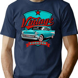 Vintage Classic Car Old Forever T-Shirt for Men & Women, T-Shirts Graphic Tee - Navy